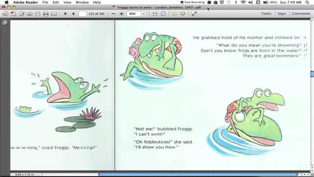 Froggy Learns To Swim read aloud